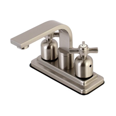 KINGSTON BRASS KB8468ZX Millennium 4" Centerset Bathroom Faucet, Brushed Nickel KB8468ZX